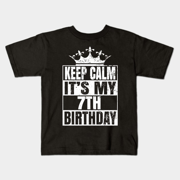 7 Years Old - 7th Birthday Vintage Retro Gift Kids T-Shirt by Grabitees